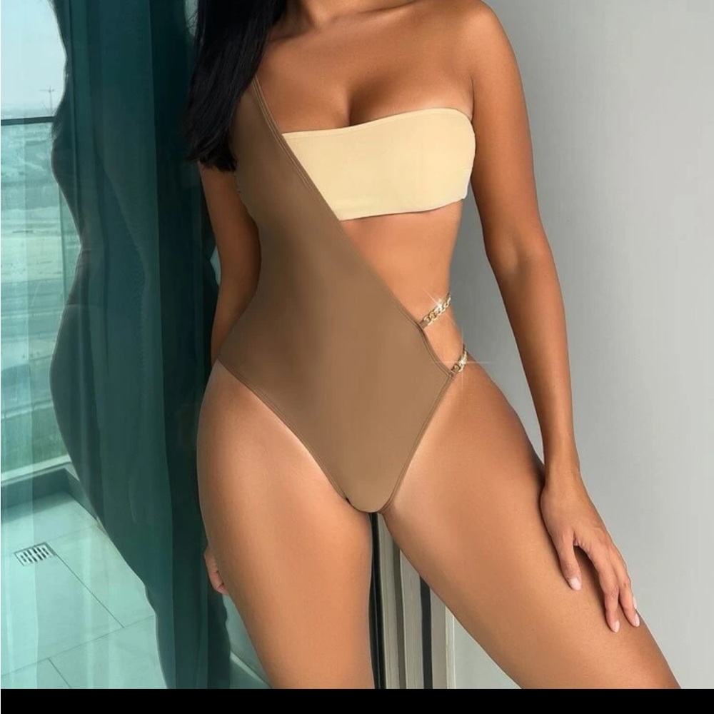 One shoulder 1pc swimsuit - Picture 2 of 7